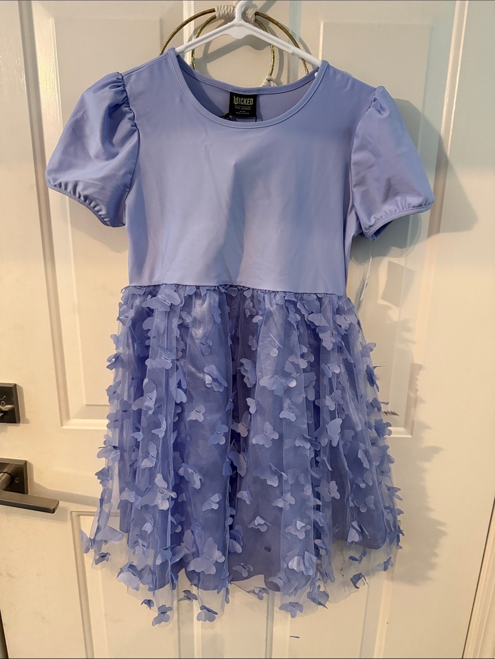 Lilac Floral Tulle Party Dress for Girls
